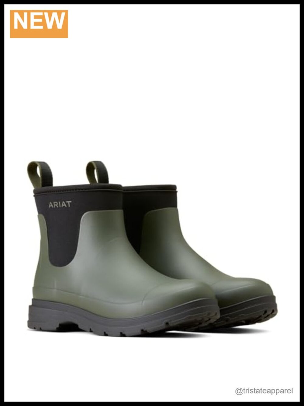Women's Waterproof Rubber Rain Boots Shortie Slip-On